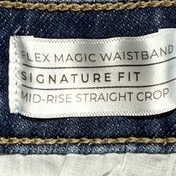 Lane Bryant Women's Mid Rise Straight Crop Denim Jeans Plus Sz 26 Flex Waistband - Picture 6 of 11